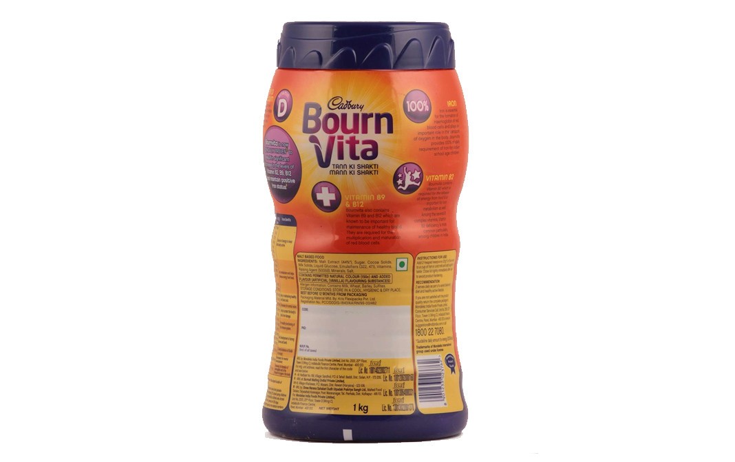 Cadbury Bournvita Pro Health Vitamins   Plastic Jar  1 kilogram